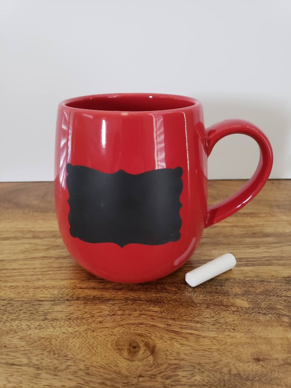 World Market Writeable Chalkboard Coffee Mug Red - Includes Chalk!